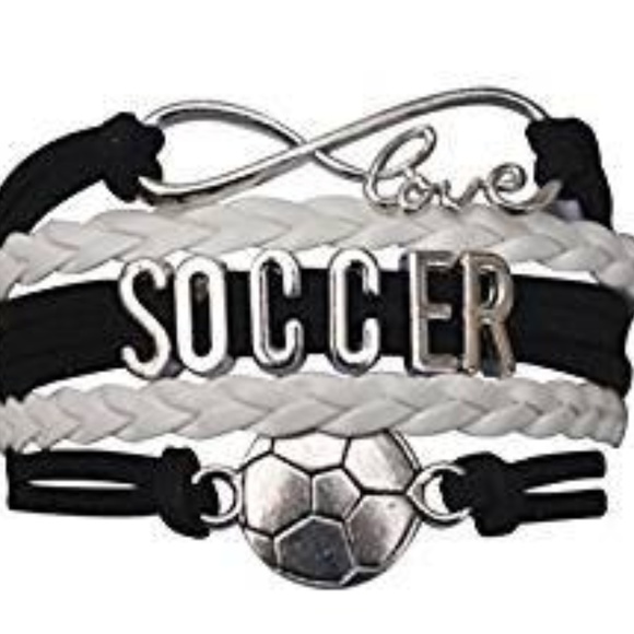 Infinity Collection Jewelry Girls Soccer Bracelet Black White